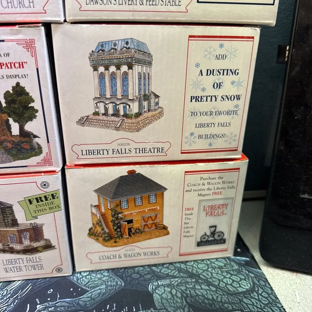 Liberty Falls Miniature Buildings For Train Sets Villages Lot Of 14
